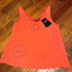 NWT Coral Desigual Tank